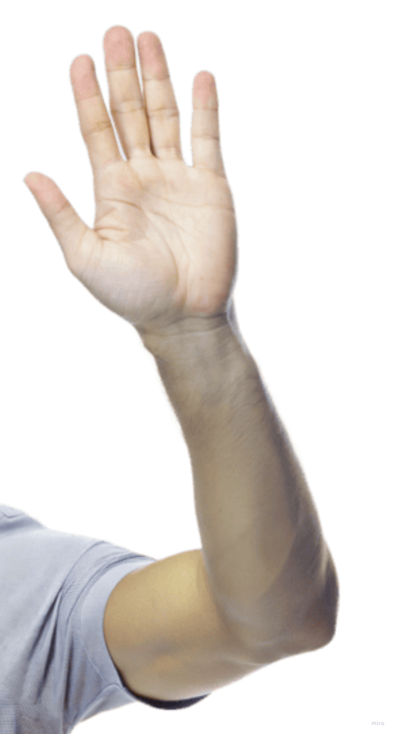 Person waving